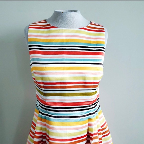 CeCe Cynthia Steffi Stripped A Line Dress NWOT - Picture 4 of 8